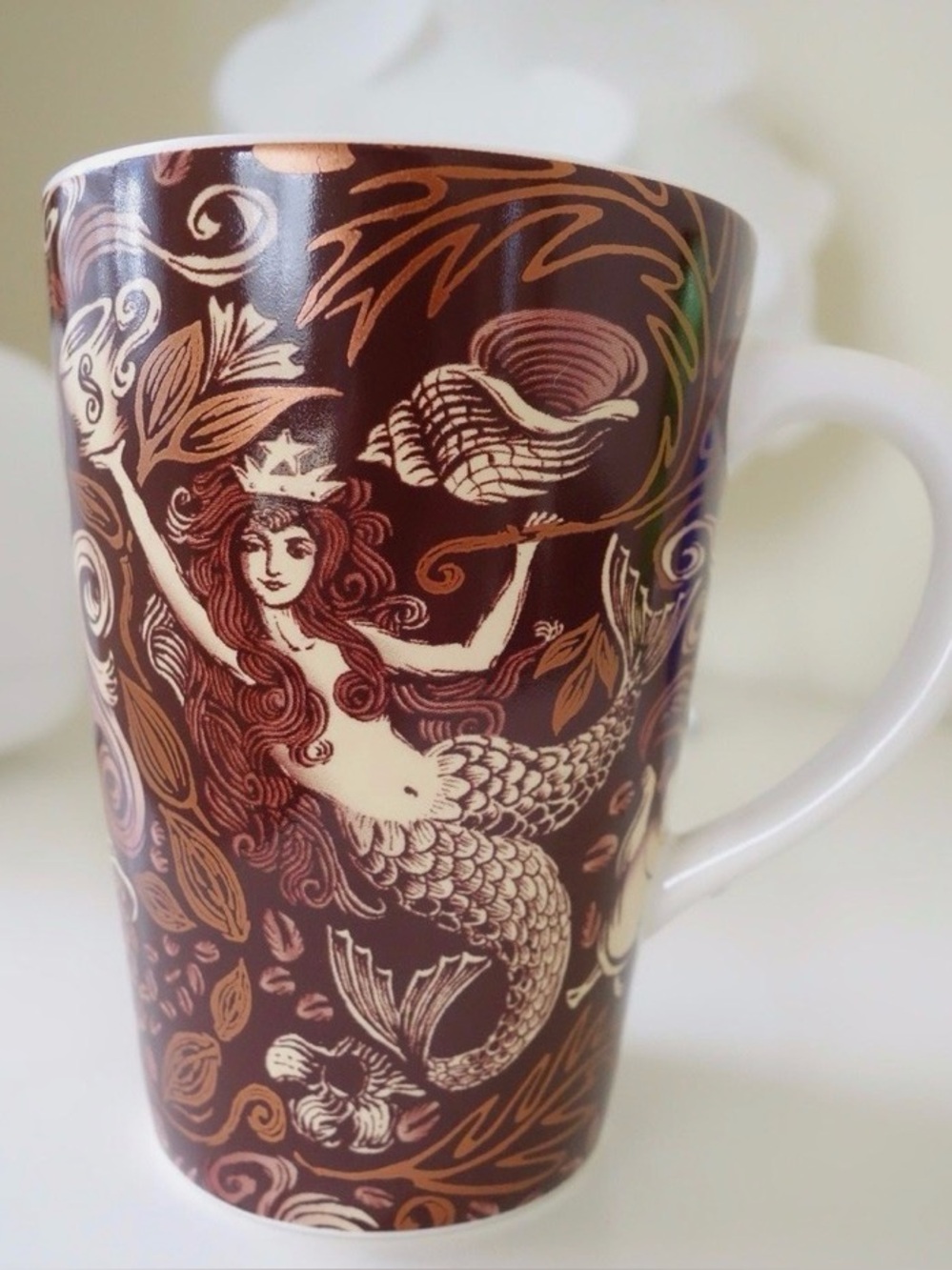 Starbucks 35th Anniversary Mermaid Undersea Graphic 2006 Vintage Ceramic Mug